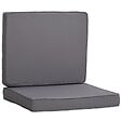OUTSUNNY - Coussins de fauteuil de jardin zippés déhoussables - galettes de chaise de jardin - épais rembourrage 7 cm - polyester haute densité gris - vignette