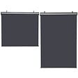 ID MARKET - Lot de 2 stores enrouleurs L.124 x H. 225 CM pour pergola gris anthracite - vignette