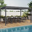 ID MARKET - Pergola bioclimatique lames orientables acier 3x4 M gris anthracite - vignette