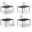 ID MARKET - Pergola bioclimatique lames orientables acier 3x4 M gris anthracite - vignette