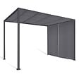 ID MARKET - Pergola coulissante 2 pans 3x3 M belvédère de jardin toile gris anthracite - vignette