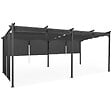 ID MARKET - Pergola édition spéciale toit rétractable 3x6 M et 6 stores gris anthracite - vignette