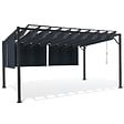 ID MARKET - Pergola édition luxe lames orientables 3x4 M et 4 stores gris anthracite - vignette