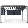 ID MARKET - Pergola édition luxe lames orientables 3x4 M et 4 stores gris anthracite - vignette