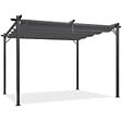 ID MARKET - Pergola toit rétractable 4 pieds 3x4 M tonnelle gris anthracite - vignette