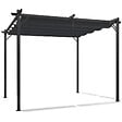 ID MARKET - Pergola édition spéciale toit rétractable 3x3 M et 4 stores gris anthracite - vignette