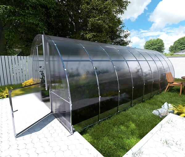 KLASIKA GREENHOUSES - Serre de jardin KLASIKA EASY 3 x 6 m (18 m²), 4 mm avec revêtement en polycarbonate - large