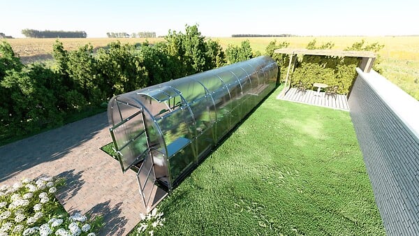 KLASIKA GREENHOUSES - Serre de jardin KLASIKA SLIM 2 x 12 m (24 m²) , 4 mm avec revêtement en polycarbonate - large