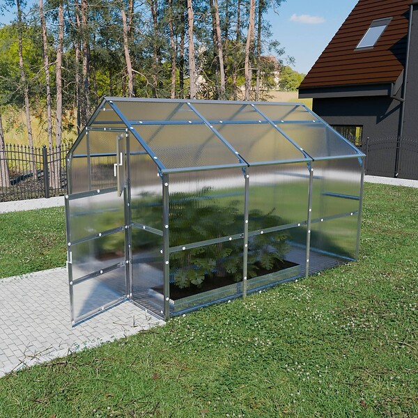 KLASIKA GREENHOUSES - Serre de jardin KLASIKA BERNARD 2,35 x 3 m (7,05 m²), 6 mm avec revêtement en polycarbonate - large