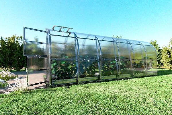 KLASIKA GREENHOUSES - Serre de jardin KLASIKA SLIM 2 x 6 m (12 m²) , 6 mm avec revêtement en polycarbonate - large
