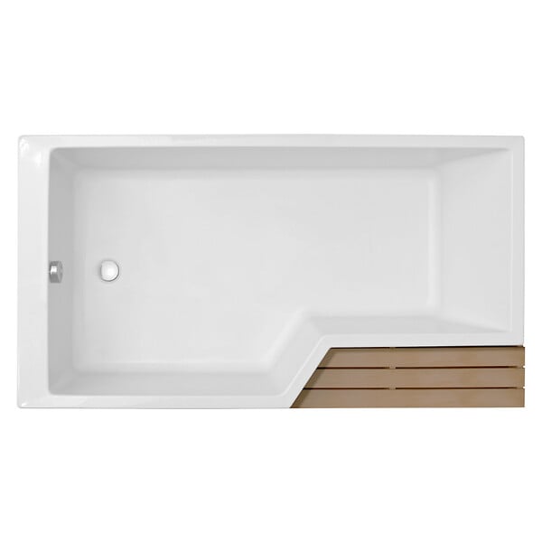 JACOB DELAFON - Pack baignoire bain douche antidérapante 170 x 90 Neo blanc mat version gauche + tablier - large