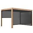 OVIALA - Pergola bioclimatique autoportée 3x4m et 3 stores bois gris - Athenes - vignette