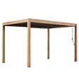 OVIALA - Pergola bioclimatique autoportée 3x4m et 3 stores bois gris - Athenes - vignette