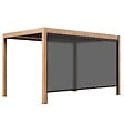 OVIALA - Pergola bioclimatique autoportée et motorisée éclairée 3x4m et 1 store - Kavala - vignette