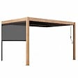OVIALA - Pergola bioclimatique adossée 3x4m et 1 store en bois gris - Oia - vignette