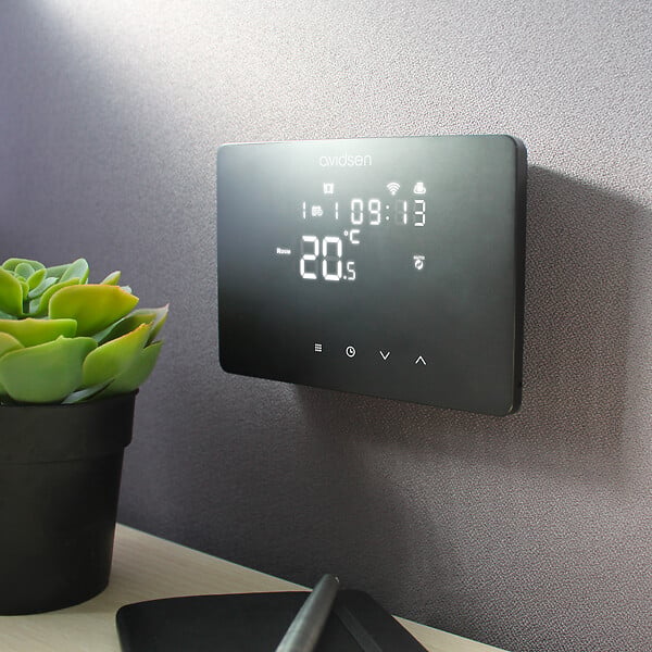 AVIDSEN - Thermostat Wifi connecté filaire noir - HomeTemp - Avidsen - 127073 - large