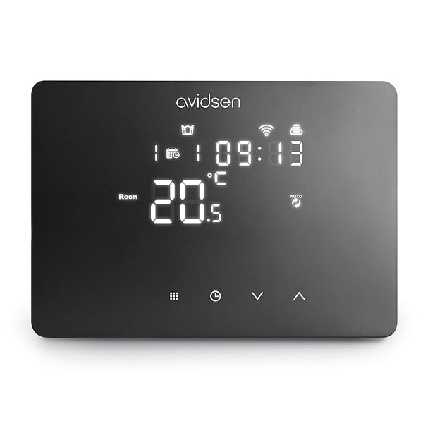 AVIDSEN - Thermostat Wifi connecté filaire noir - HomeTemp - Avidsen - 127073 - large