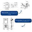 VILLEROY ET BOCH - Pack WC suspendu sans bride Architectura Twistflush [e³] rectangle + bâti-support sol et mur + plaque noir - vignette