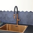 ESSEBAGNO - Magneto mitigeur évier à douchette mobile cuivre brossé - vignette