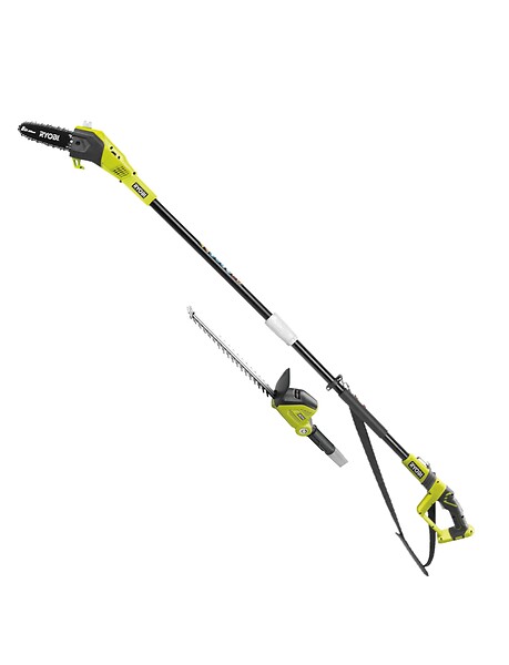 RYOBI - Combo 2 en 1 : Élagueur + Taille-haies sur perche - A batterie 18VOne+ - large