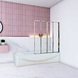 AICA SANITAIRE - Pare baignoire en 4 volets 100x140cm - vignette