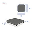 HESPERIDE - Dalle 90 kg sur roulettes pour parasol décentré Atiavo -  Hespéride - vignette