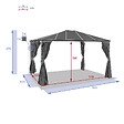 HESPERIDE - Tonnelle de jardin en aluminium Belize - 3 x 3,6 m - Hespéride - vignette