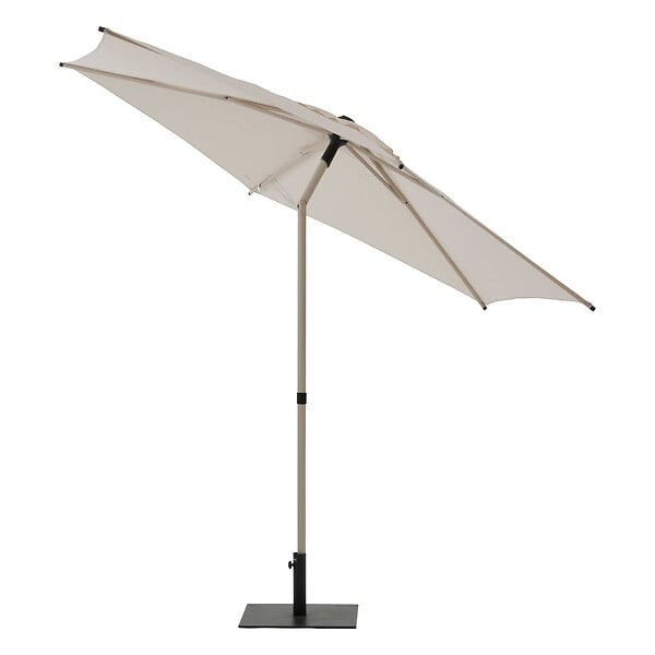 HESPERIDE - Parasol droit carré "Soya" argile & blé 2,5 x 2,5m en acier et polyester - large
