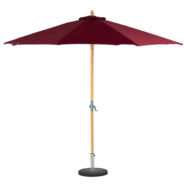 HESPERIDE - Parasol droit "Tinaei" bordeaux 3m en bambou - large