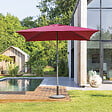 HESPERIDE - Parasol droit carré "Soya" bordeaux D2,5x2,5m en acier - vignette
