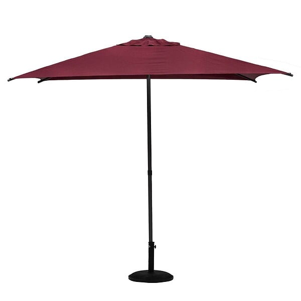 HESPERIDE - Parasol droit carré "Soya" bordeaux D2,5x2,5m en acier - large