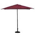 HESPERIDE - Parasol droit carré "Soya" bordeaux D2,5x2,5m en acier - vignette