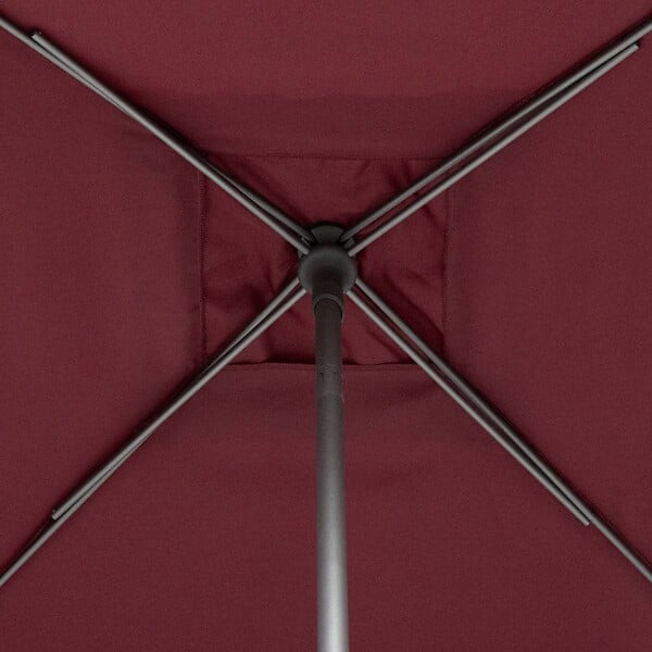 HESPERIDE - Parasol droit carré "Soya" bordeaux D2,5x2,5m en acier - large