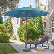 HESPERIDE - Parasol droit rond "Sisko" bleu canard 2,7m - vignette