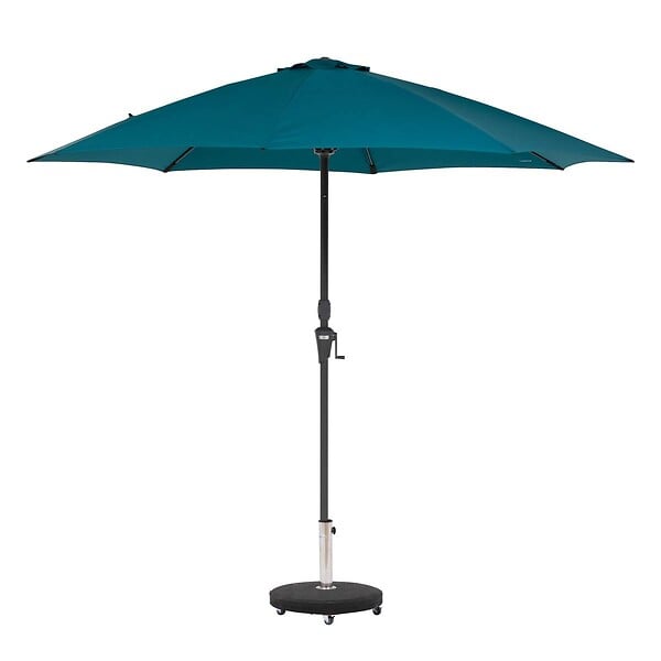 HESPERIDE - Parasol droit rond "Sisko" bleu canard 2,7m - large