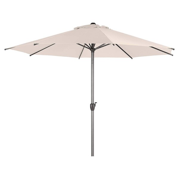 HESPERIDE - Parasol droit rond inclinable LOOMPA Blé 3M - large