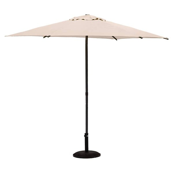HESPERIDE - Parasol droit rond inclinable "Soya" blé 2,7m - large