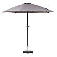 HESPERIDE - Parasol droit rond "Sisko" ardoise D2,7m en aluminium traité époxy - vignette