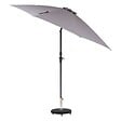 HESPERIDE - Parasol droit rond "Sisko" ardoise D2,7m en aluminium traité époxy - vignette