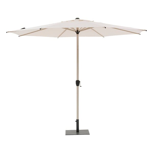 HESPERIDE - Parasol droit rond inclinable "Loompa" argile & blé 3m en aluminium et polyester - large