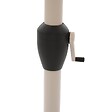 HESPERIDE - Parasol droit rond inclinable "Loompa" argile & blé 3m en aluminium et polyester - vignette