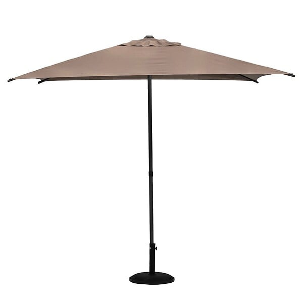 HESPERIDE - Parasol droit carré "Soya" taupe D2,5x2,5m en acier - large