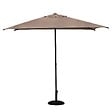 HESPERIDE - Parasol droit carré "Soya" taupe D2,5x2,5m en acier - vignette