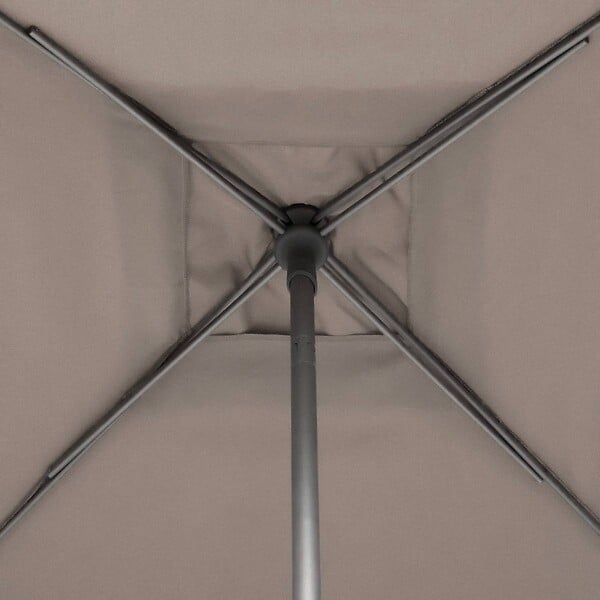 HESPERIDE - Parasol droit carré "Soya" taupe D2,5x2,5m en acier - large