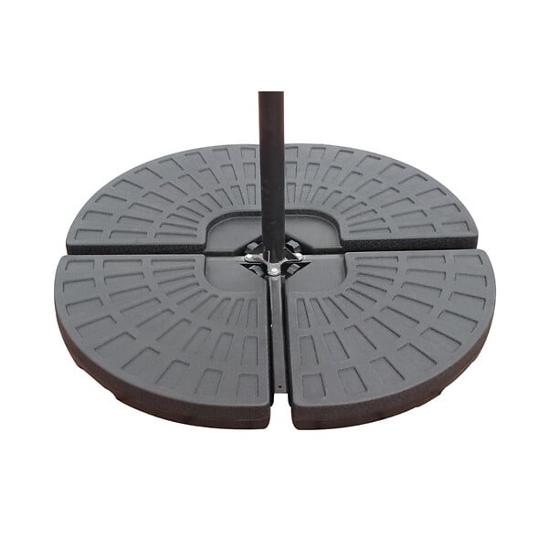 CONCEPT USINE - Ensemble parasol  marron 3x3m et 4 dalles à lester PALATINO - large