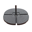 CONCEPT USINE - Ensemble parasol  marron 3x3m et 4 dalles à lester PALATINO - vignette