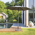 HESPERIDE - Parasol droit rond "Soya" ardoise D2,7m en acier - vignette