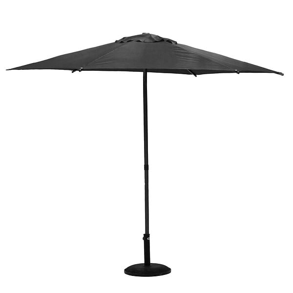 HESPERIDE - Parasol droit rond "Soya" ardoise D2,7m en acier - large