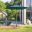 HESPERIDE - Parasol droit rond "Soya" bleu canard D2,7m en acier - vignette