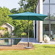 HESPERIDE - Parasol droit carré "Soya" bleu canard D2,5x2,5m en acier - vignette